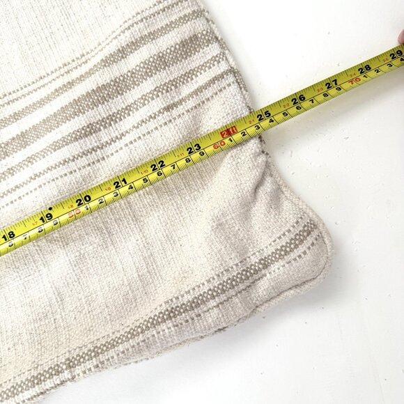 Pottery Barn Pillow Cushion Cover Neutral Natural Farmhouse Heavy Cotton Zip - Picture 9 of 10